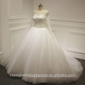 Voir à travers Alibaba Robe de bal à manches longues à manches longues Robes de mariée en dentelle Robe de mariée vestidos de novia Avec O Neck 2016 LWB01